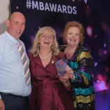 Kevin and Pam Wilson with FMB national president Jan Etchells (centre). Image credit: Tina Norris Photography